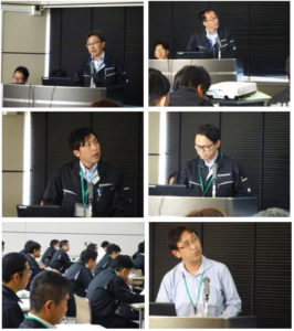 各事業部の半期成績の発表と事業部別の振り返りと方針発表の様子